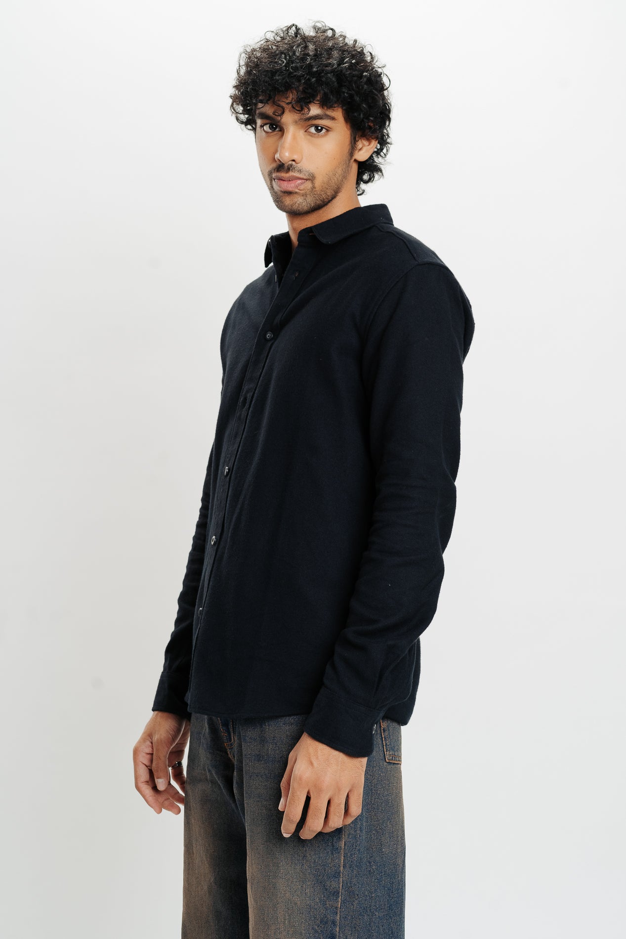 Men's Washed Black Shirt