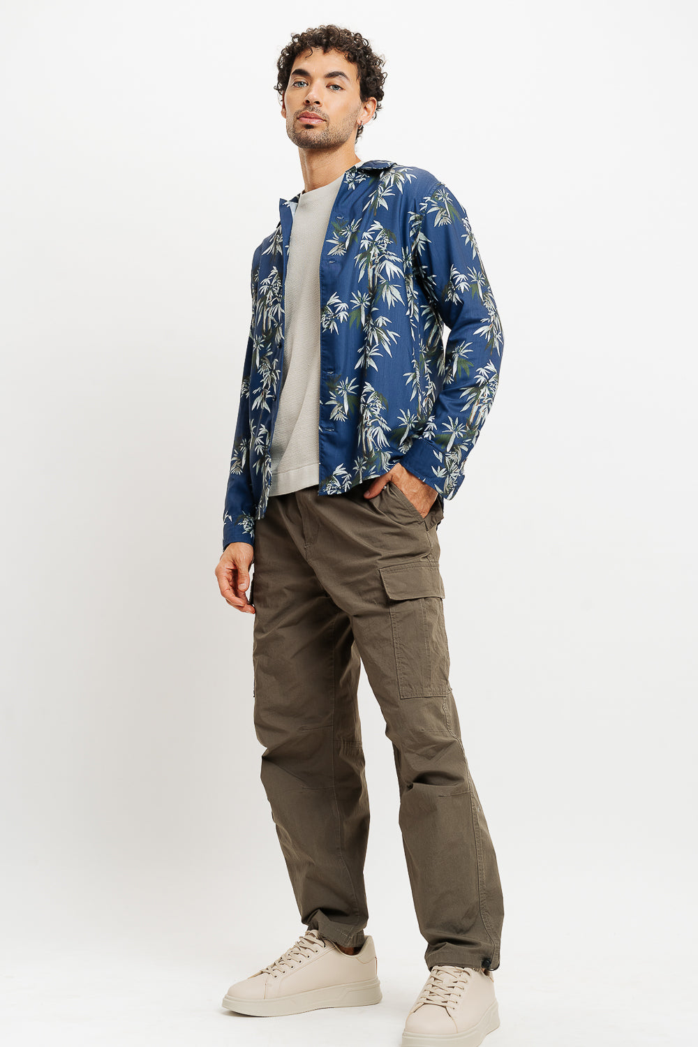 Tropical Oasis Full Sleeves Men's Shirt