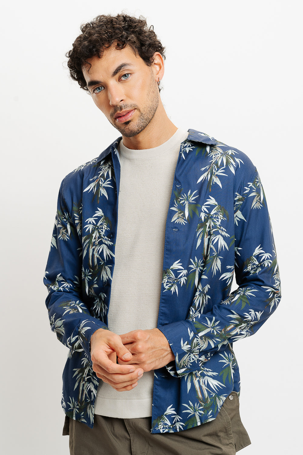 Tropical Oasis Full Sleeves Men's Shirt