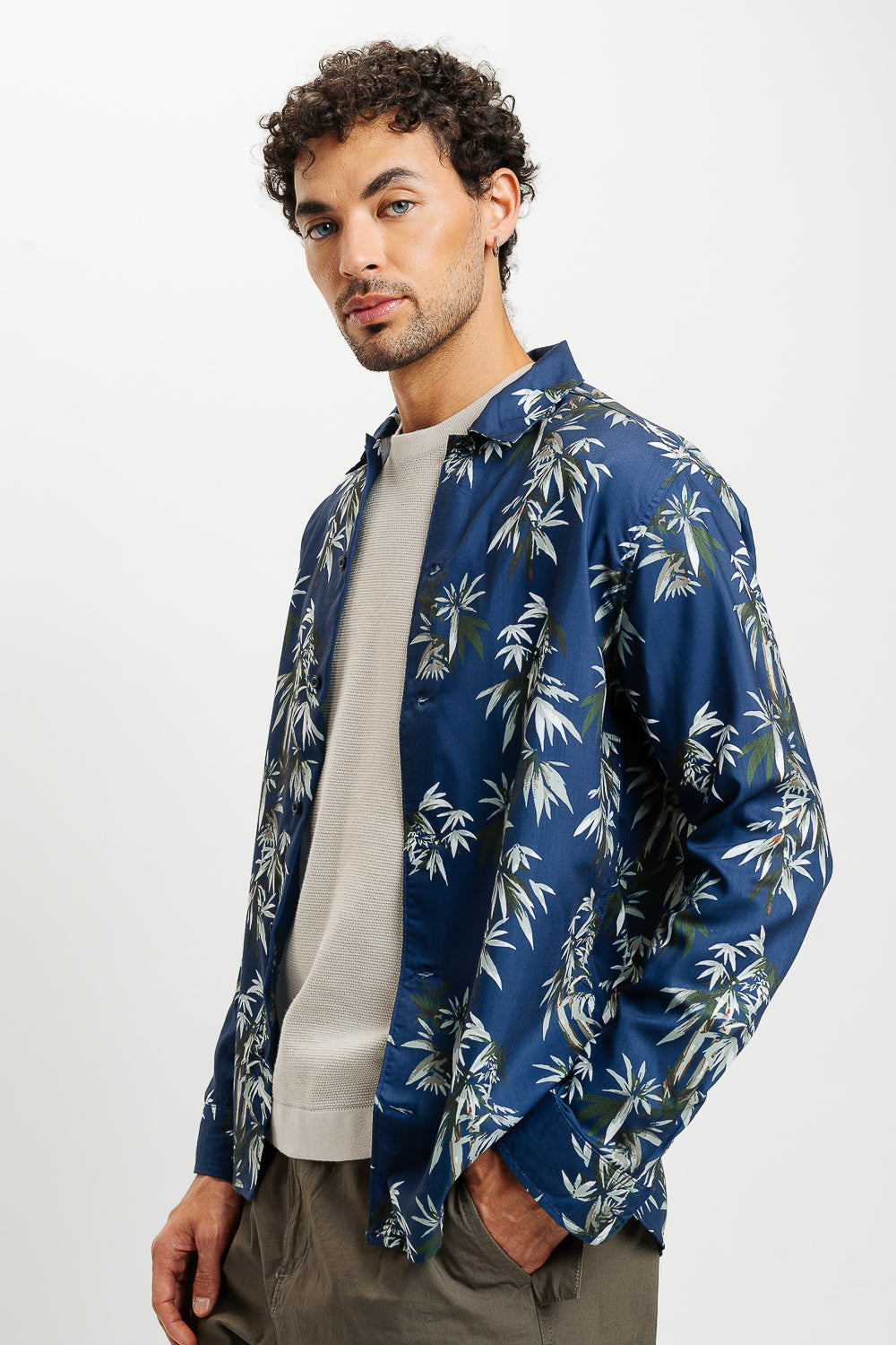 Tropical Oasis Full Sleeves Men's Shirt