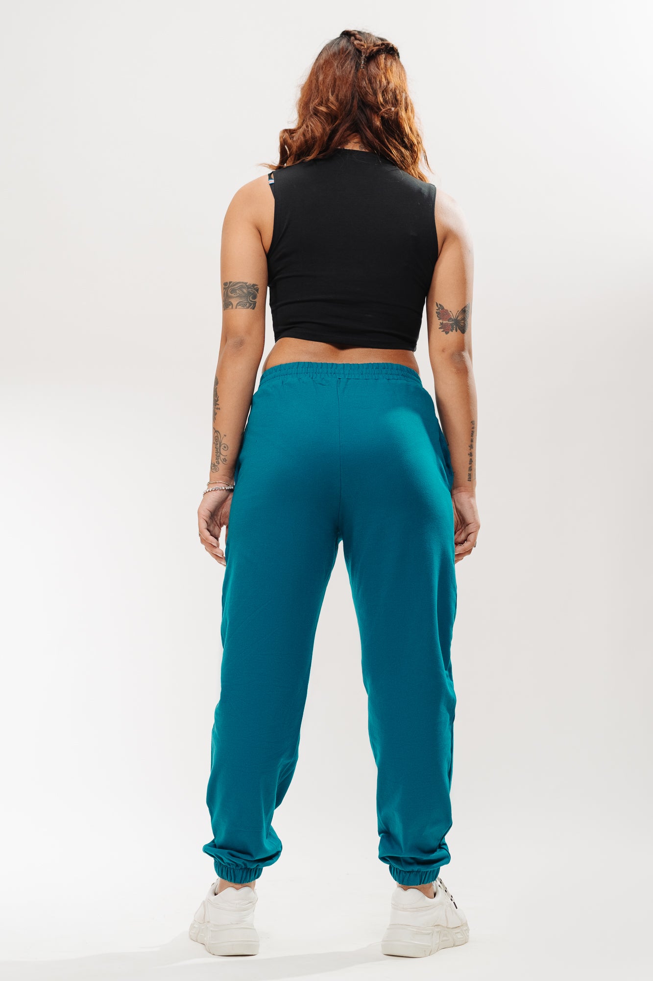 TEAL COTTON JOGGERS