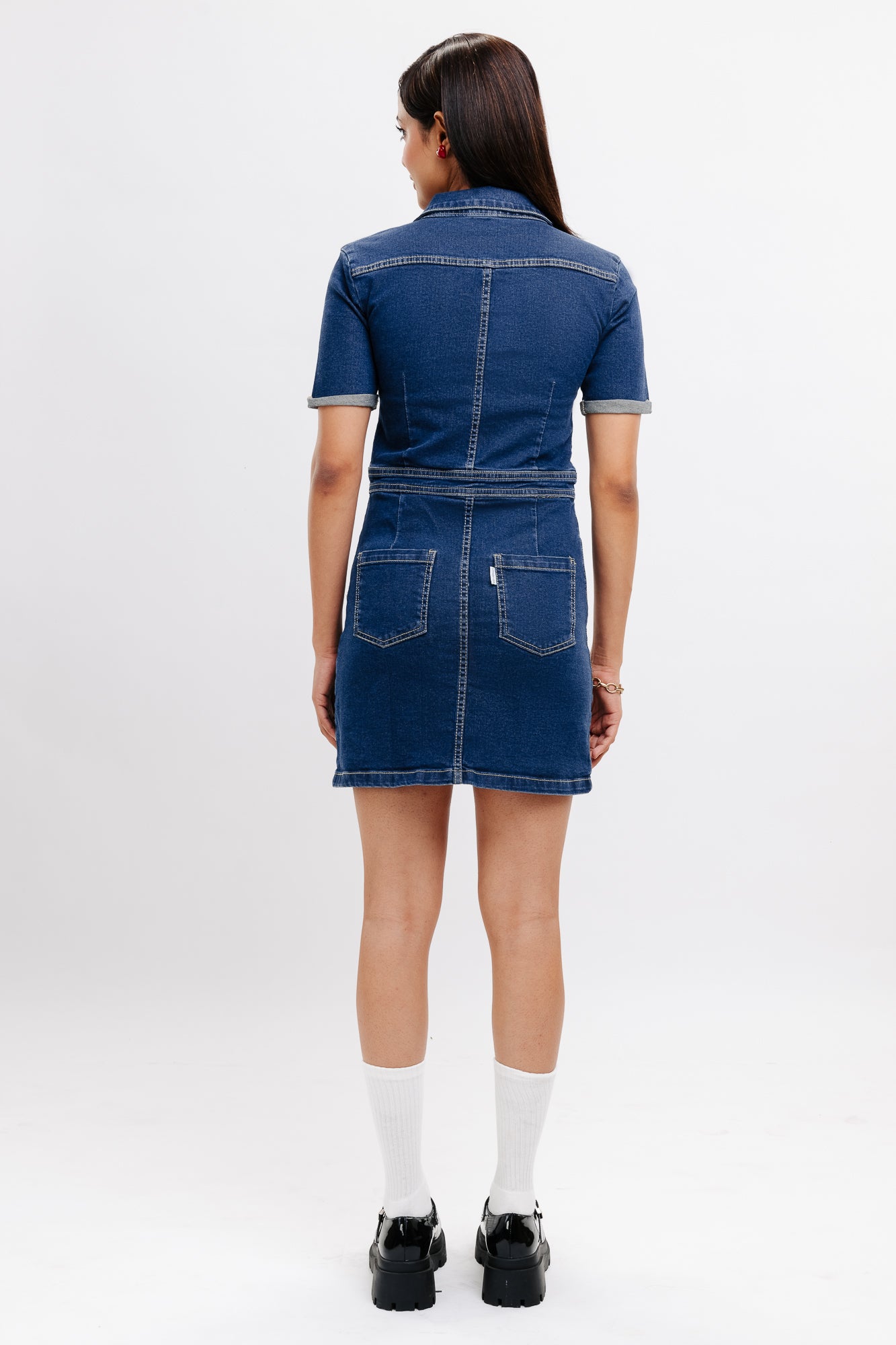 Buy TAT2 FASHIONS womens blue colour denim fabric sleeveless knee length denim  shirt dress-8073light Online at Best Prices in India - JioMart.