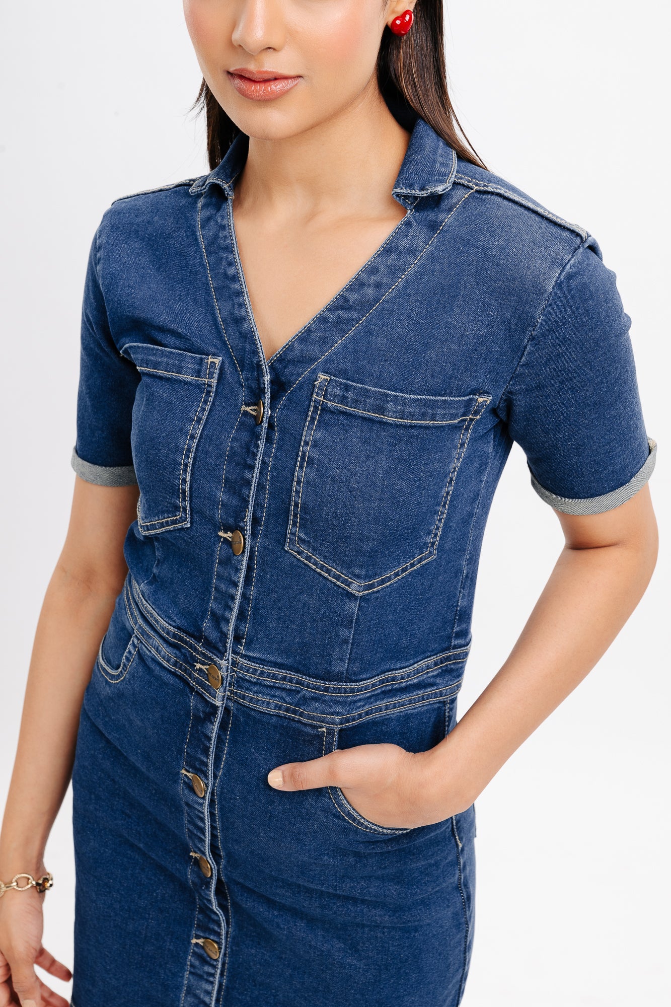 Joan Rivers Sleeveless Denim Shirt Dress Chambray, Size X-Small – Midtown  Bargains
