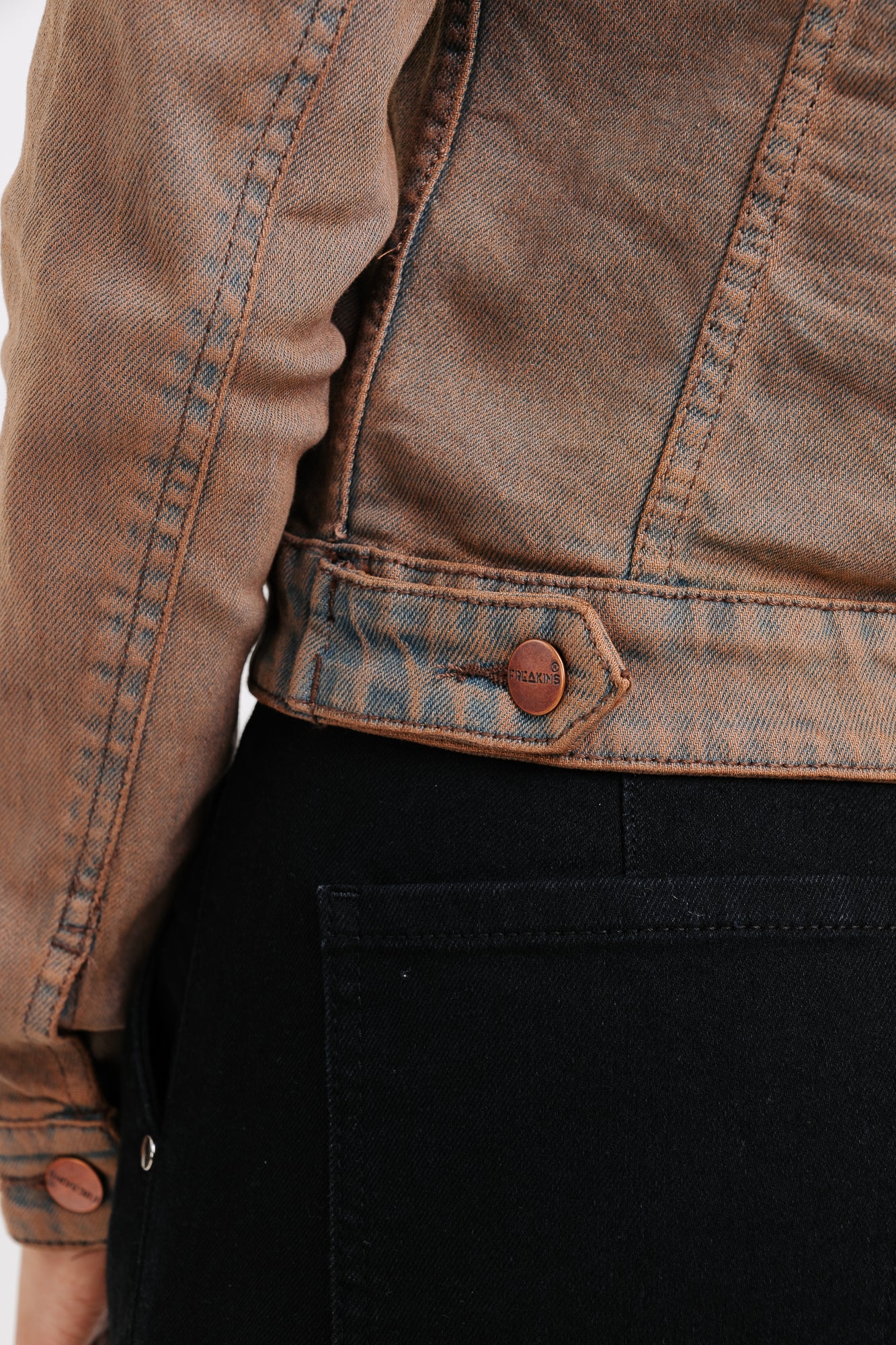 Mens Denim Jacket Button Up Brown Casual Western Trucker Style Long Sleeve  Coat | eBay
