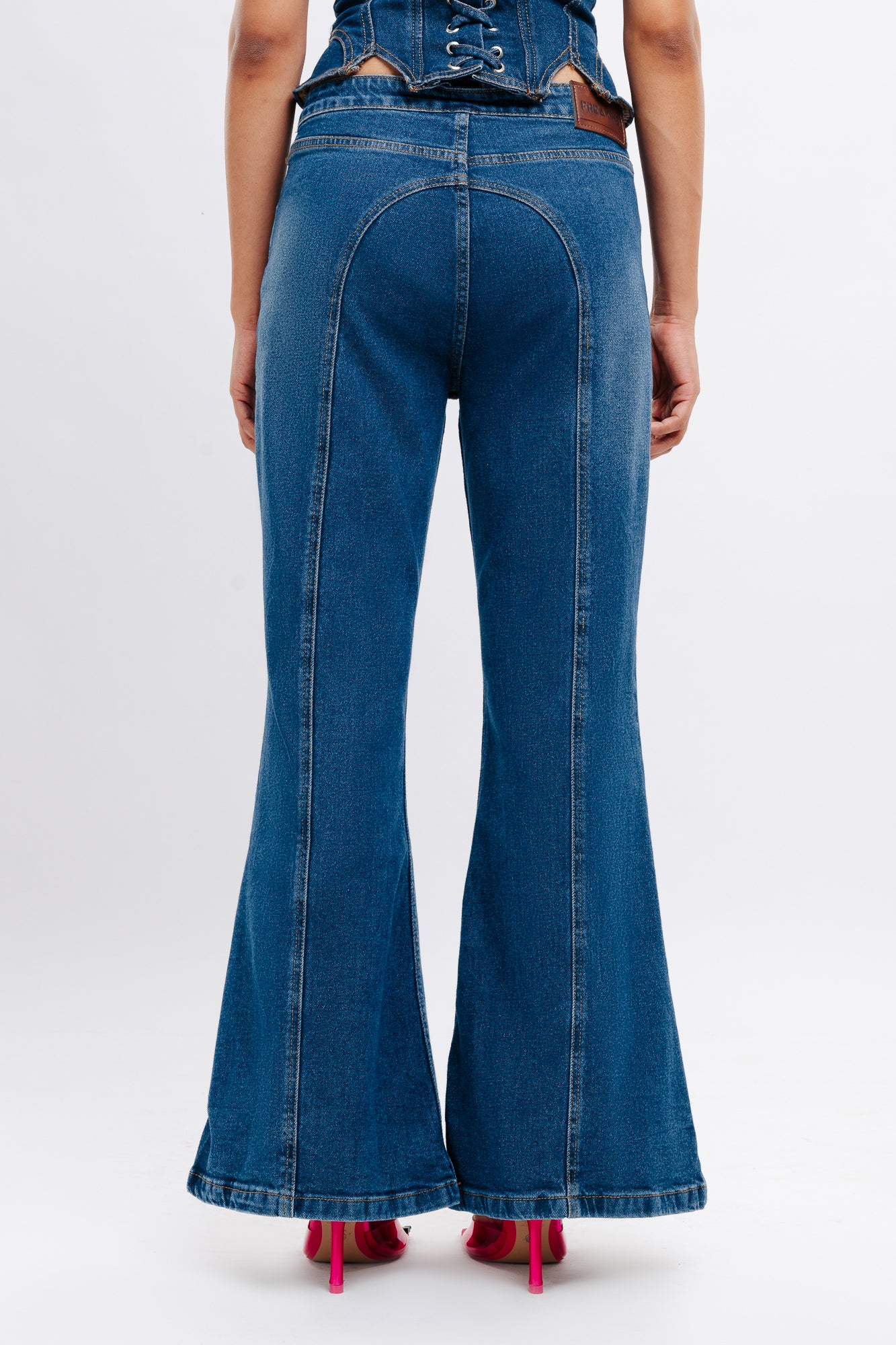 Front Seam Vintage Bootcut Jeans