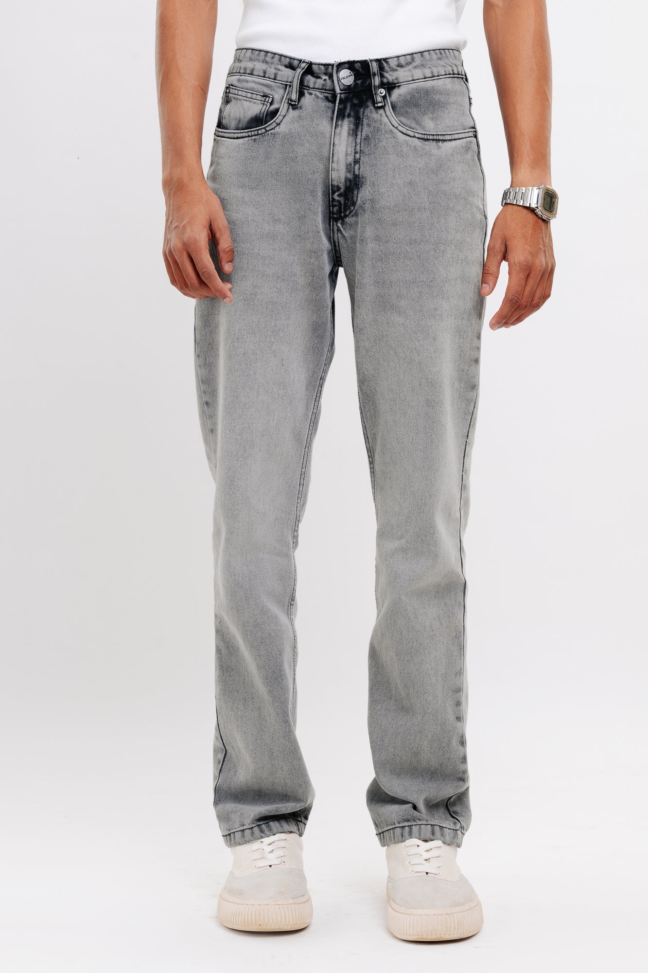 CHARCOAL MEN'S STRAIGHT JEANS