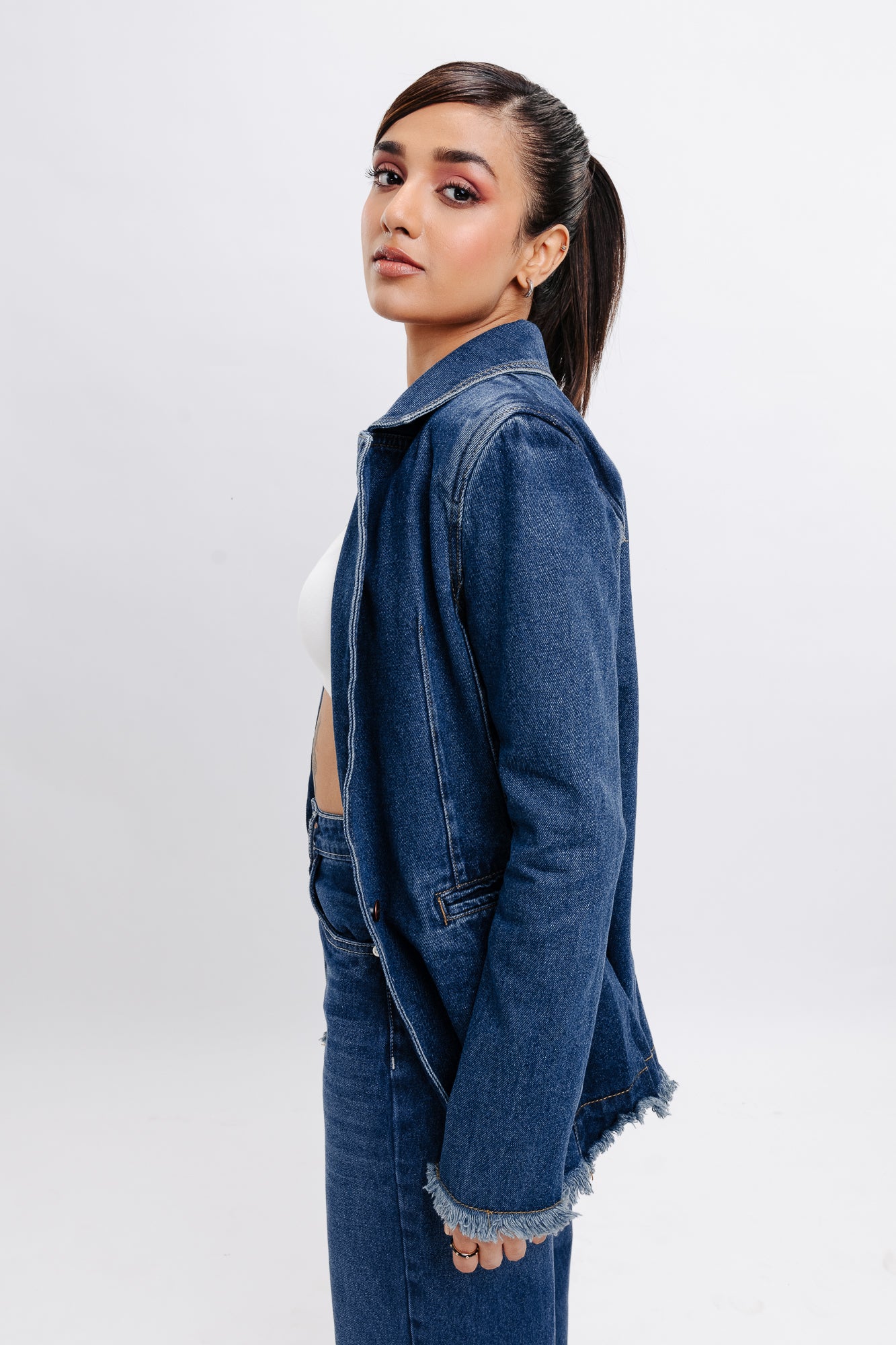 Buy LifeShe Women's Casual Detachable Hoodie Denim Jacket (Deep Blue, S) at  Amazon.in