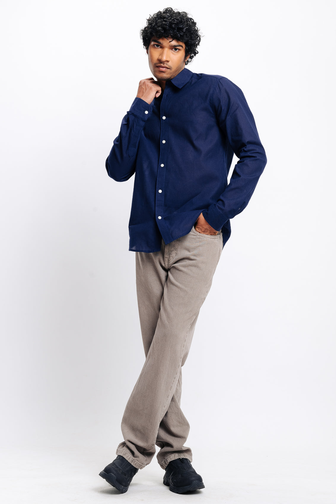 Men's Blue Regular Shirt