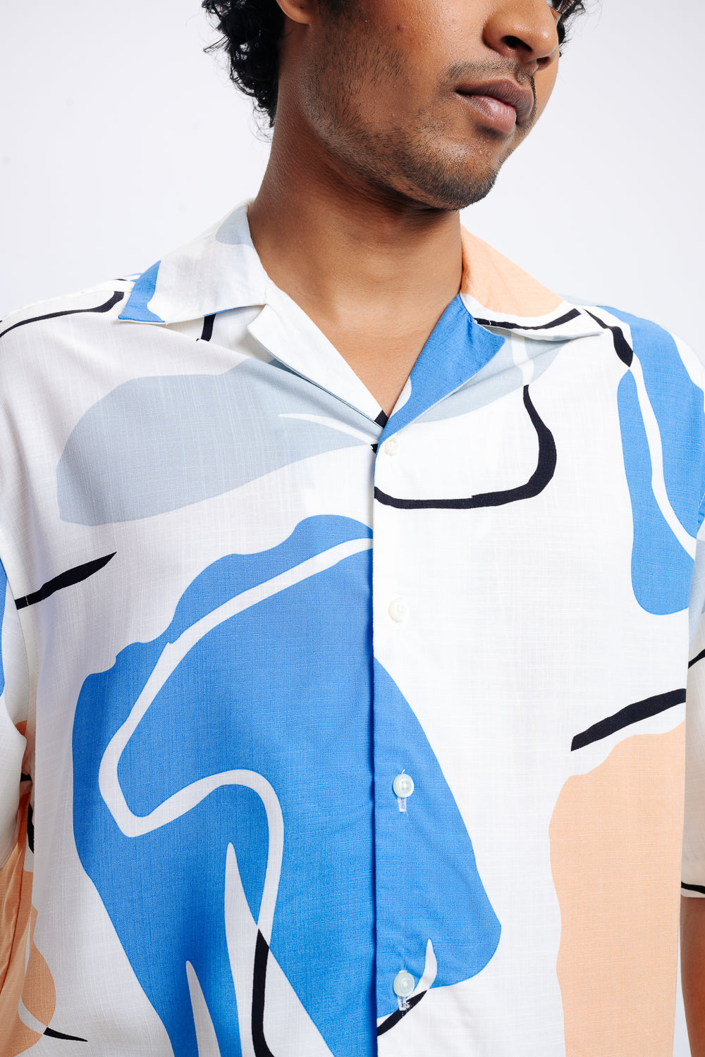 Art Nouveau Print Men's Resort Shirt