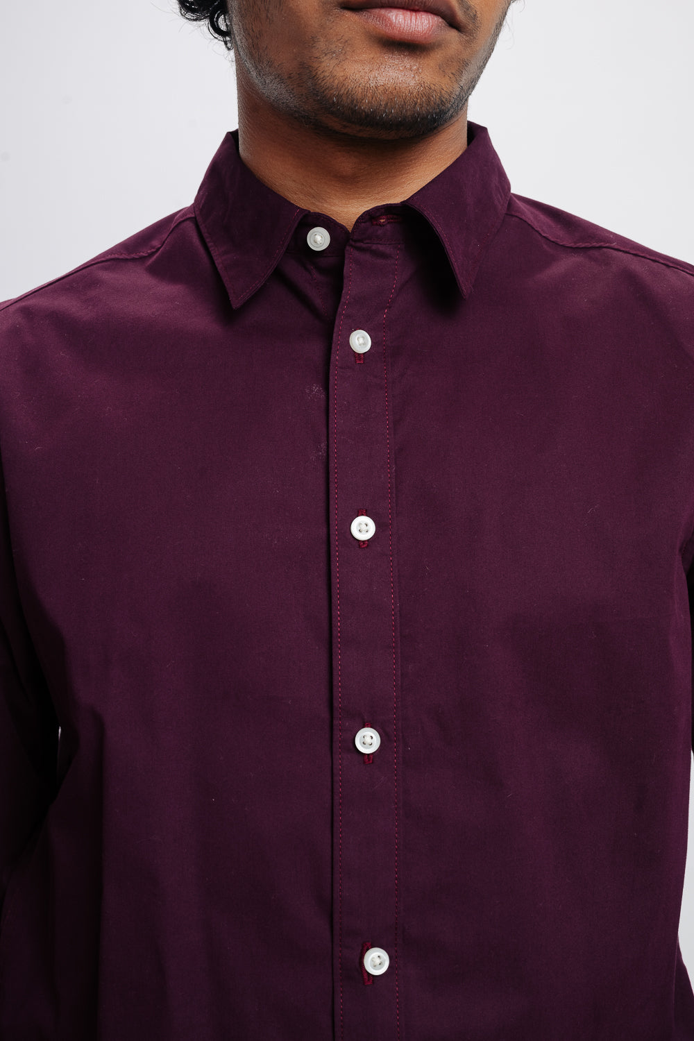 Men's Brown Solid Shirt