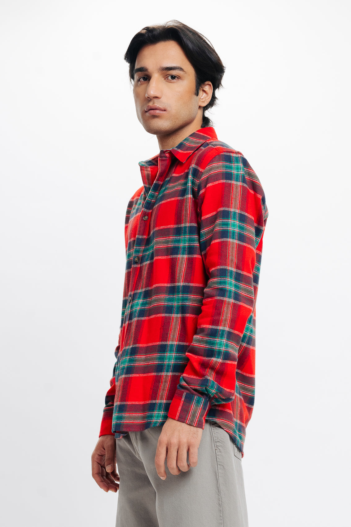 Men's Red Checkered Shirt