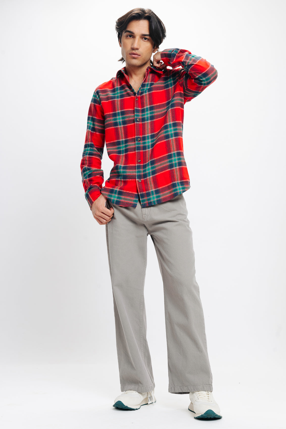 Men's Red Checkered Shirt