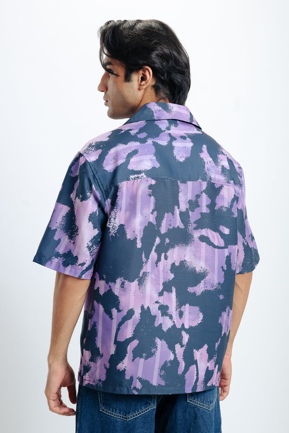 Black Currant Print Men's Resort Shirt