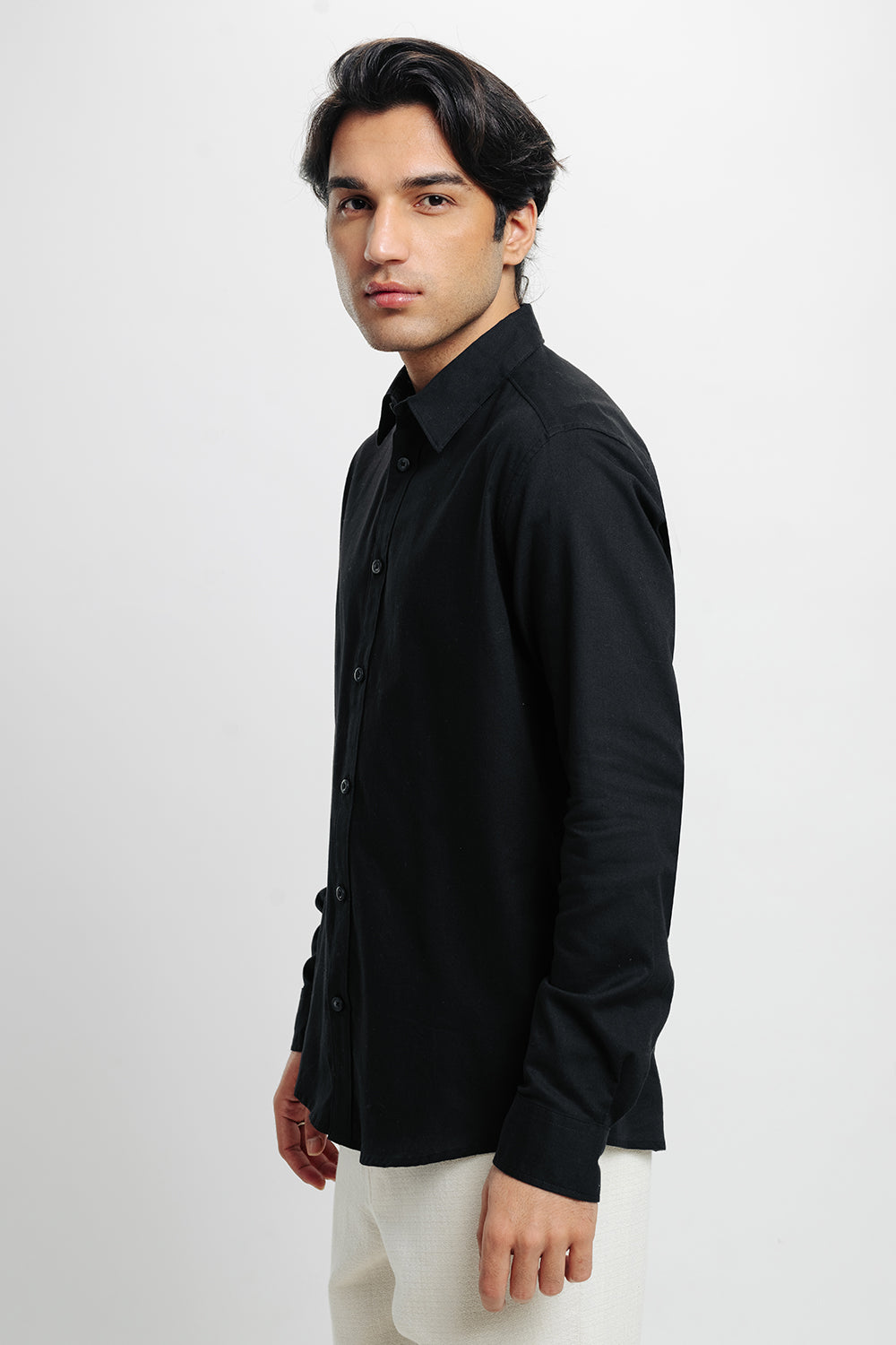 Men's Black Collar Shirt