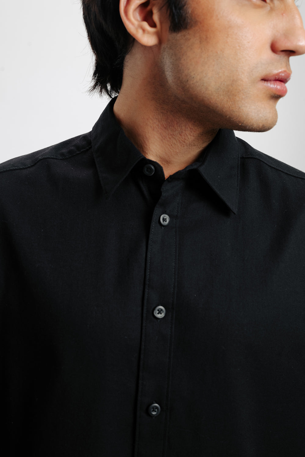 Men's Black Collar Shirt