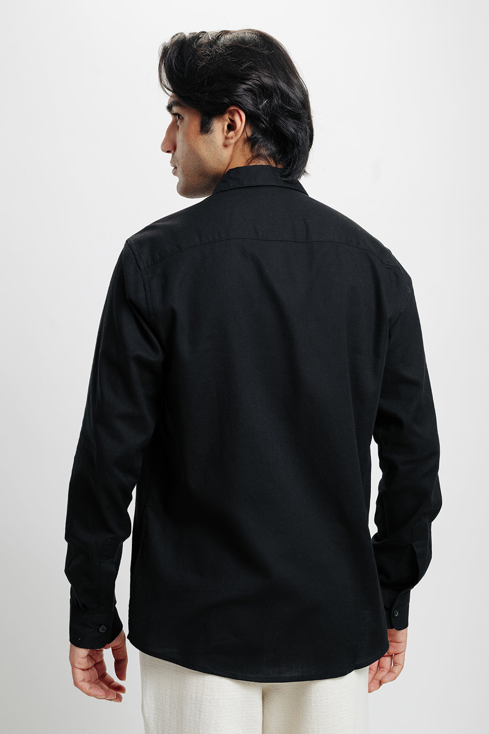 Men's Black Collar Shirt