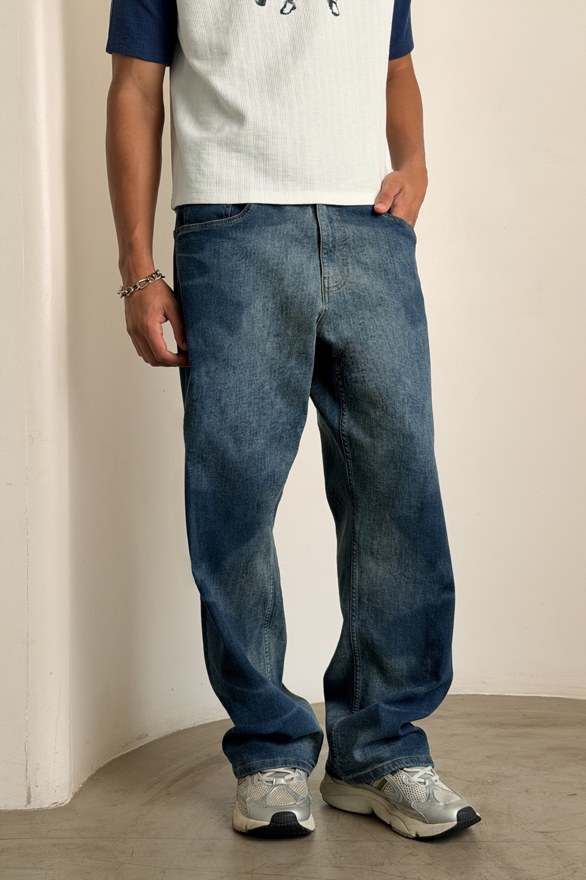 Acid Drip Baggy Jeans