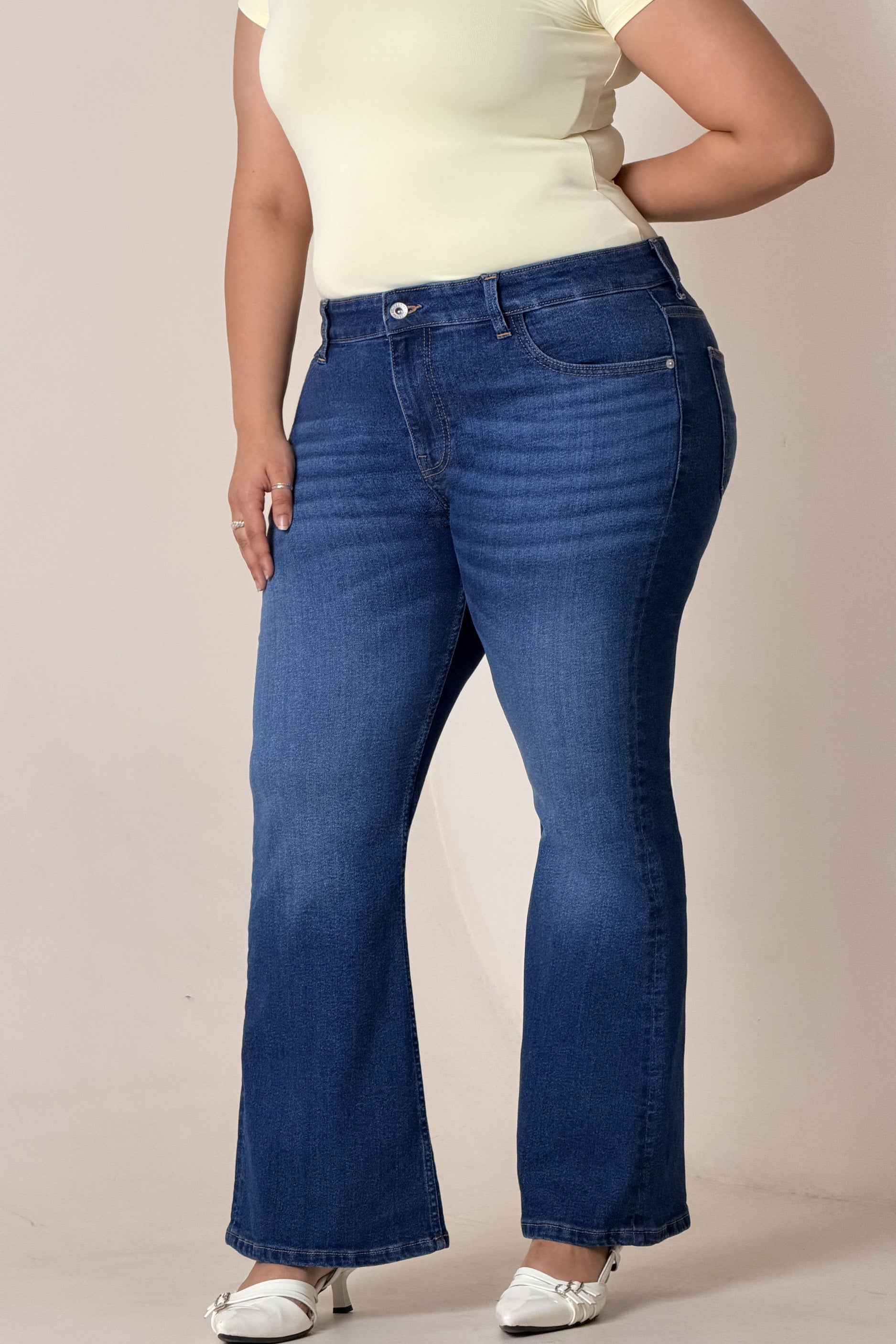 Retro Stretchable Bootcut Jeans