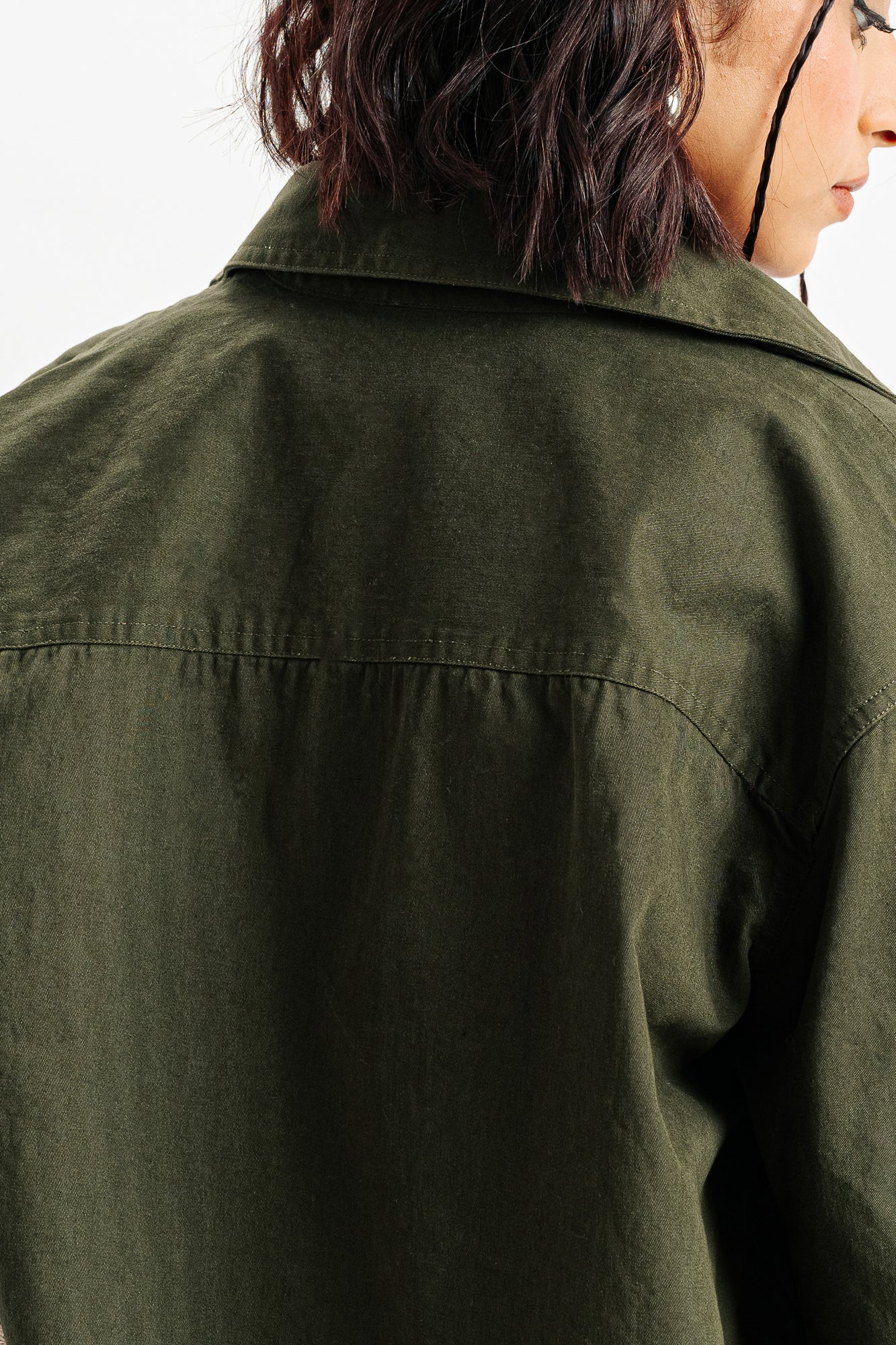 GREEN TWILL SOLID SHIRT