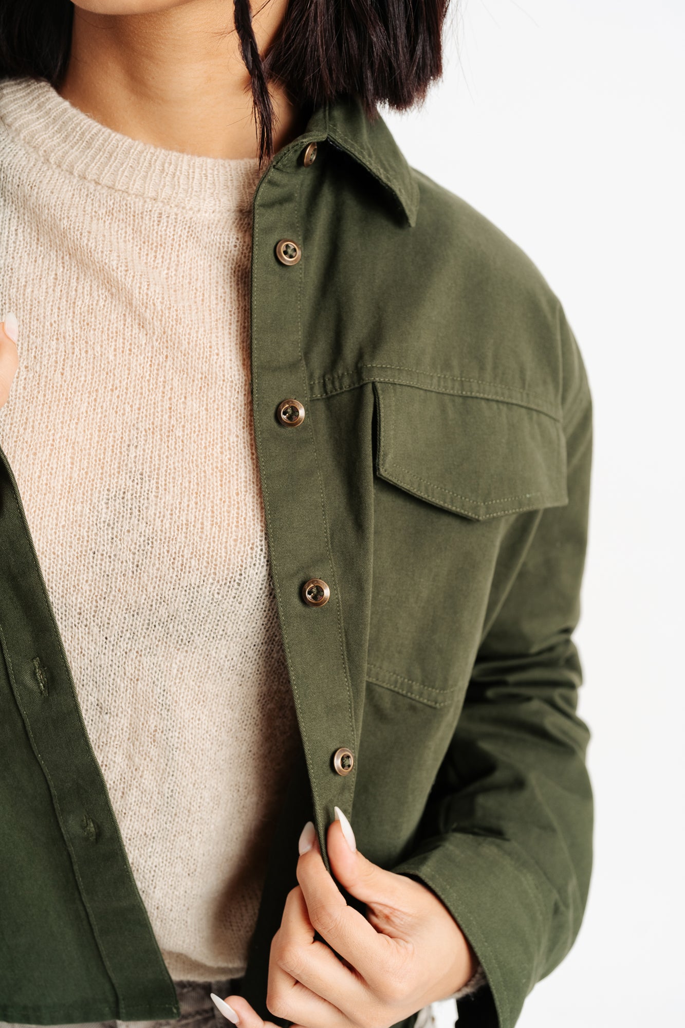 Green Twill Solid Shirt