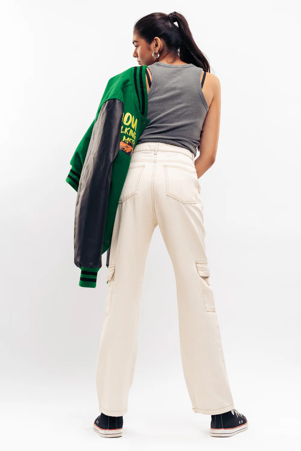 Ecru Women's Straight Cargo Jeans