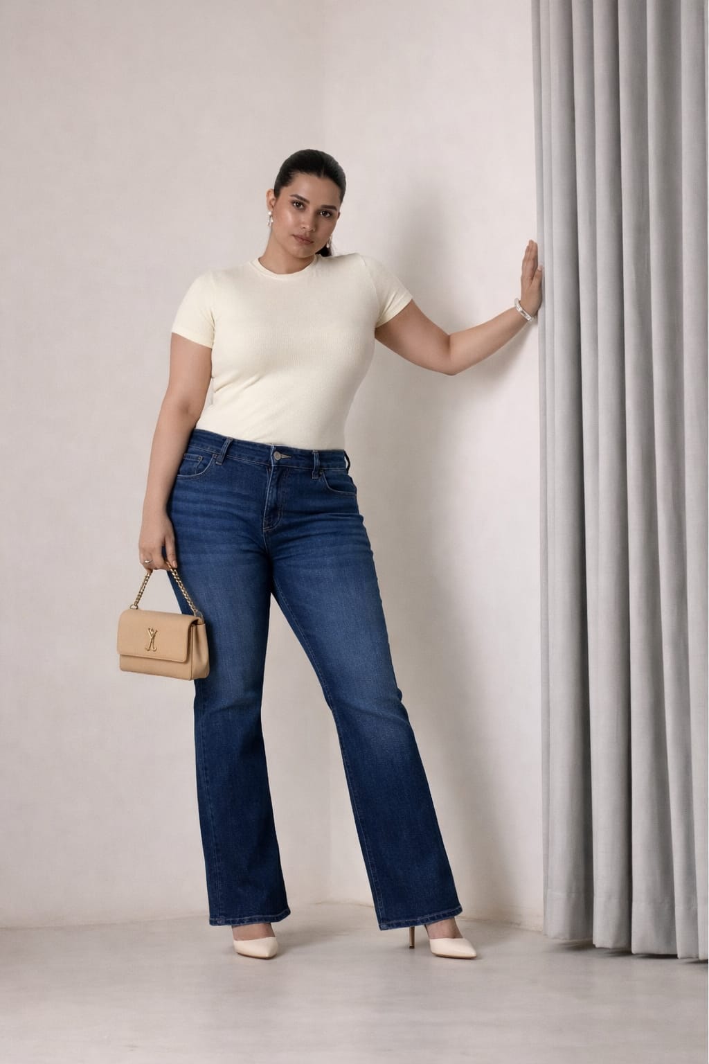 Retro Stretchable Bootcut Jeans