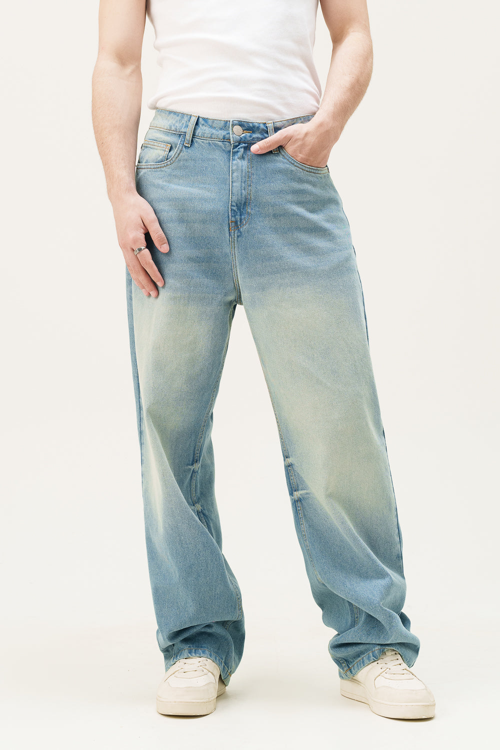 Infinite Blue Men's Baggy Jeans