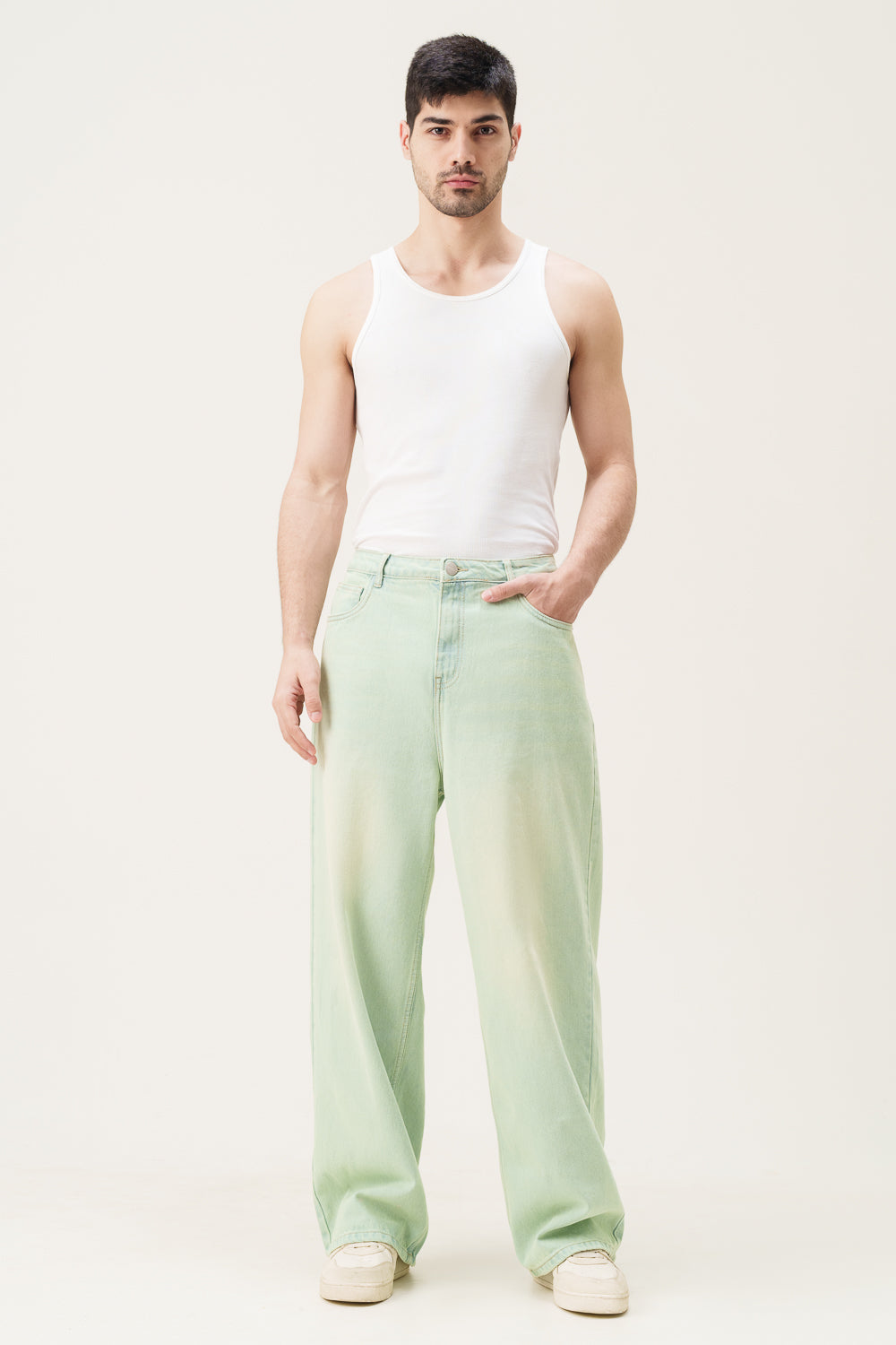 Mint Fury Men's Wide Leg Jeans