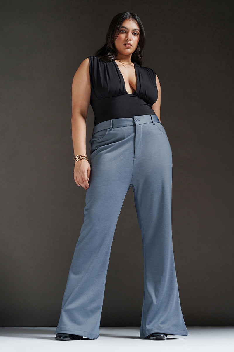 [ NERDY ]★韓国人気★WOMEN'S BOOTCUT PANTS Black Faux Suede Bootcut Pants | Karen Kane