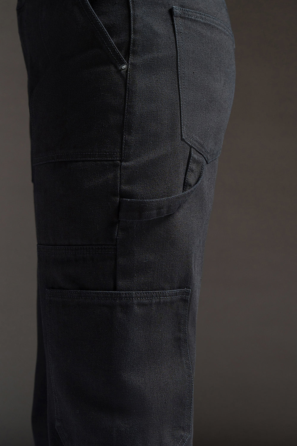 Lunar Black Curve Denim Constructed Cargo