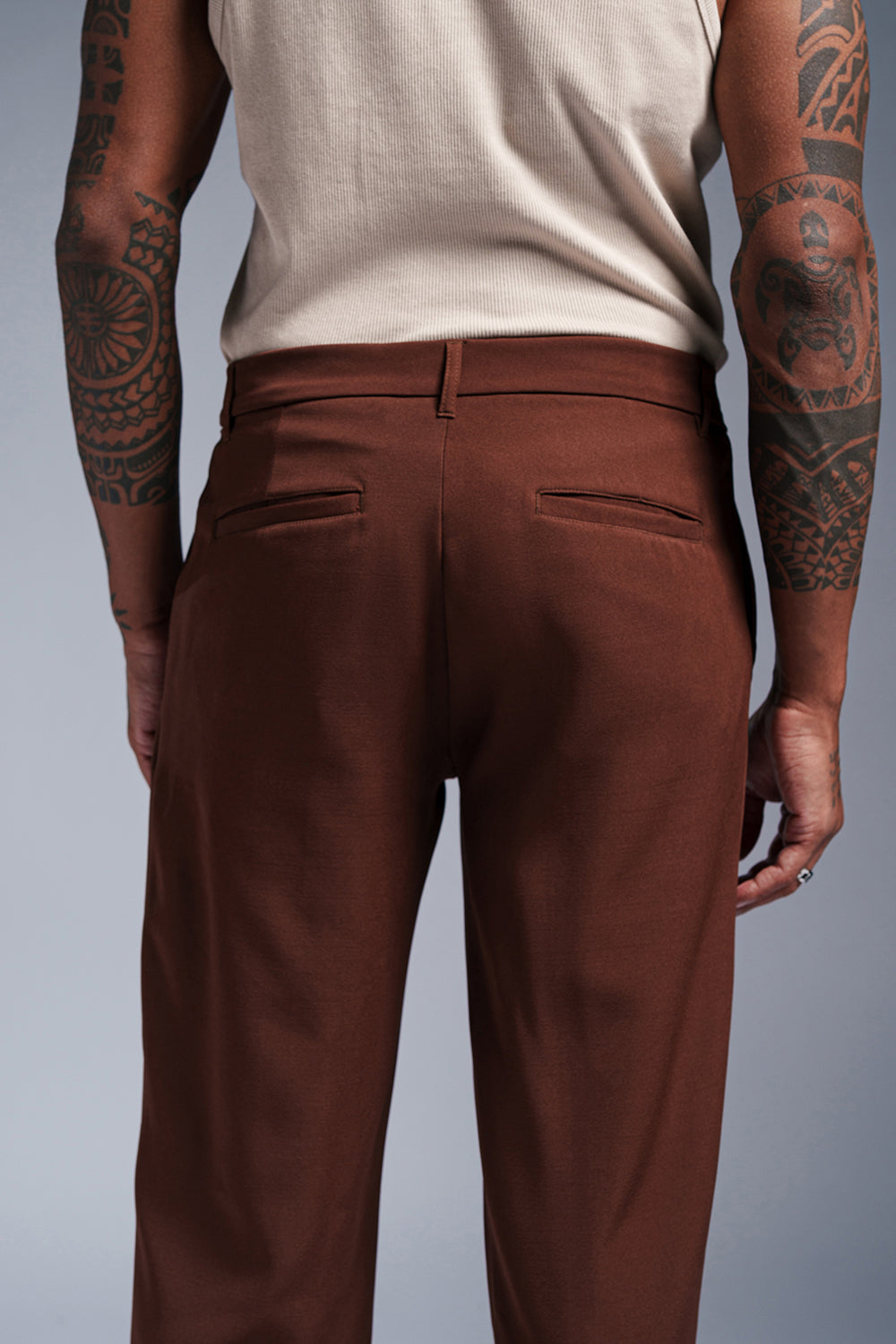 Regal Brown Men's Stylised Korean Pants