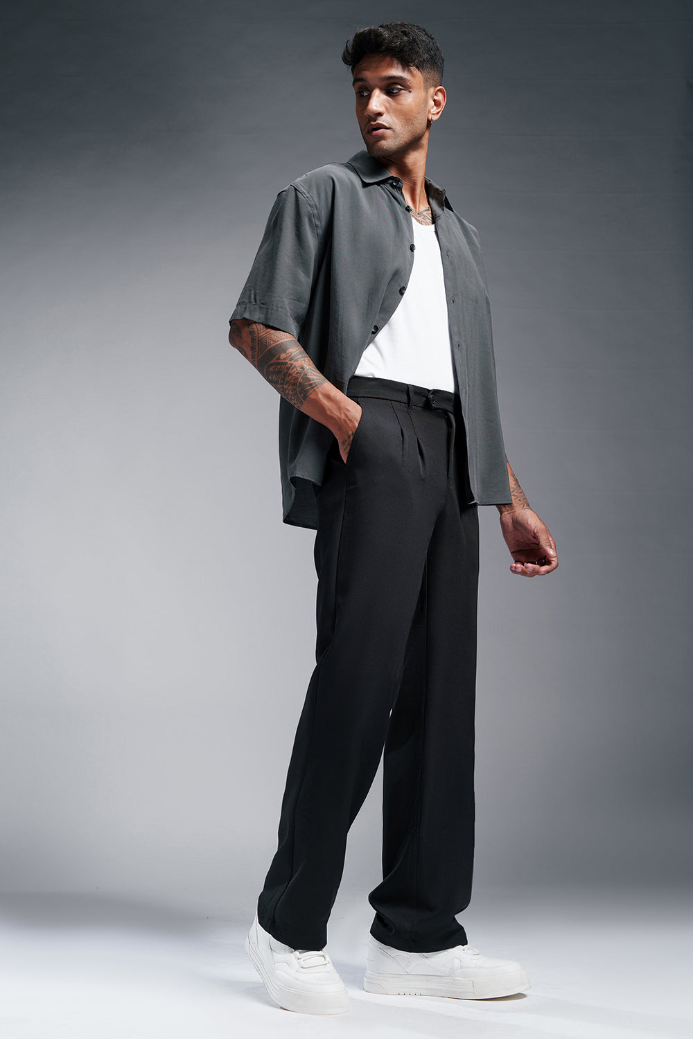 Assassins Black Men's Stylised Korean Pants