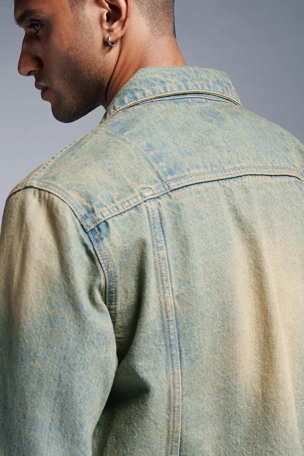 Retro Royal Men's Denim Trucker Jacket