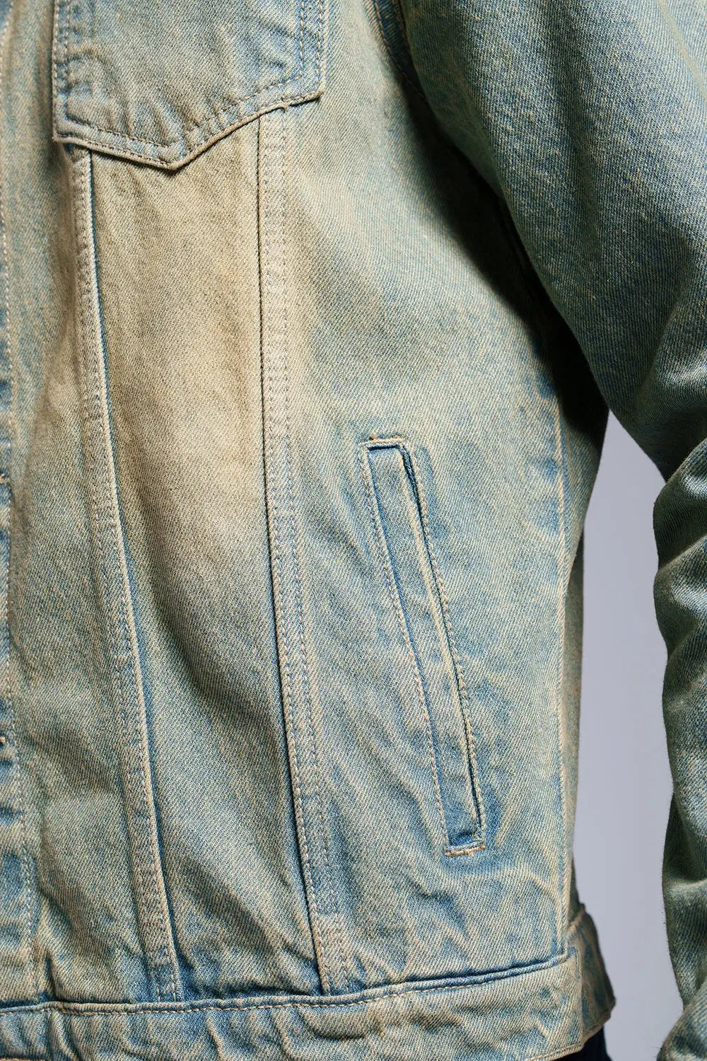 Retro Royal Men's Denim Trucker Jacket