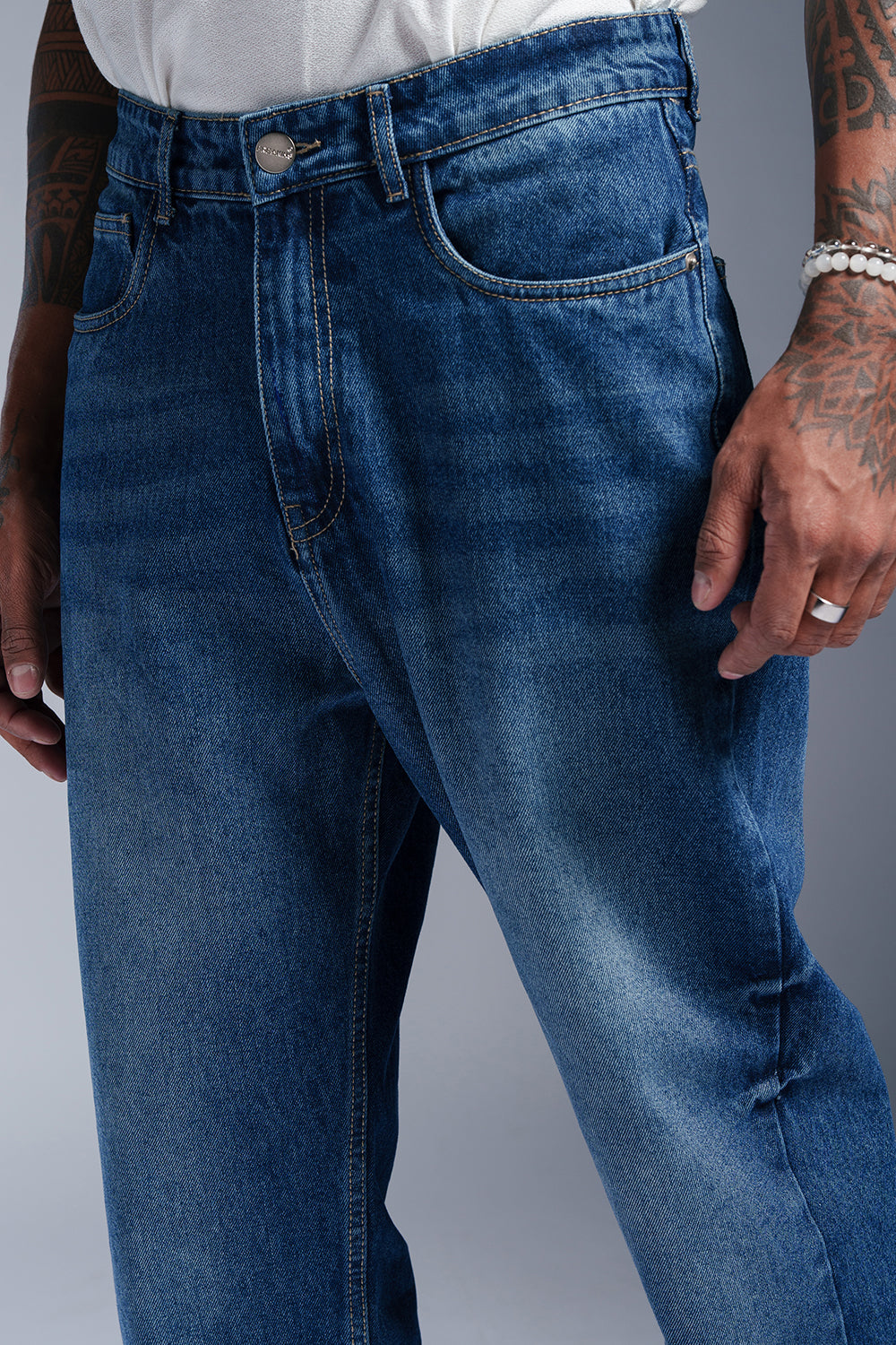 Opulent Blue Men's Straight fit Jeans