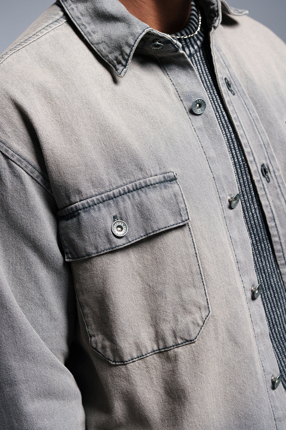 Warm Grey Men's Denim Jacket