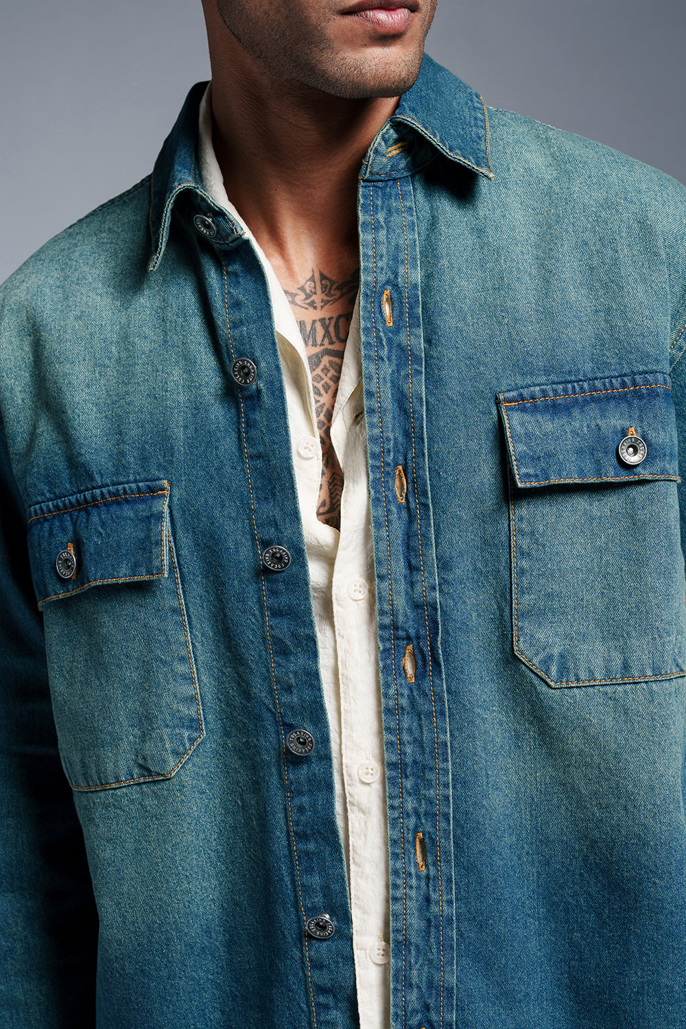 Retro Royal Men's Denim Jacket