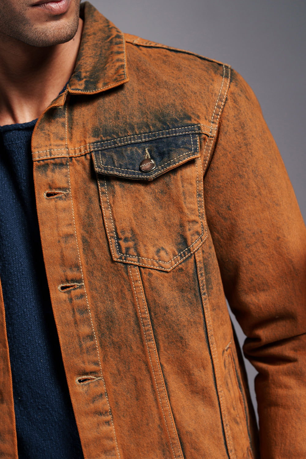 Rustrod Men's Denim Trucker Jacket