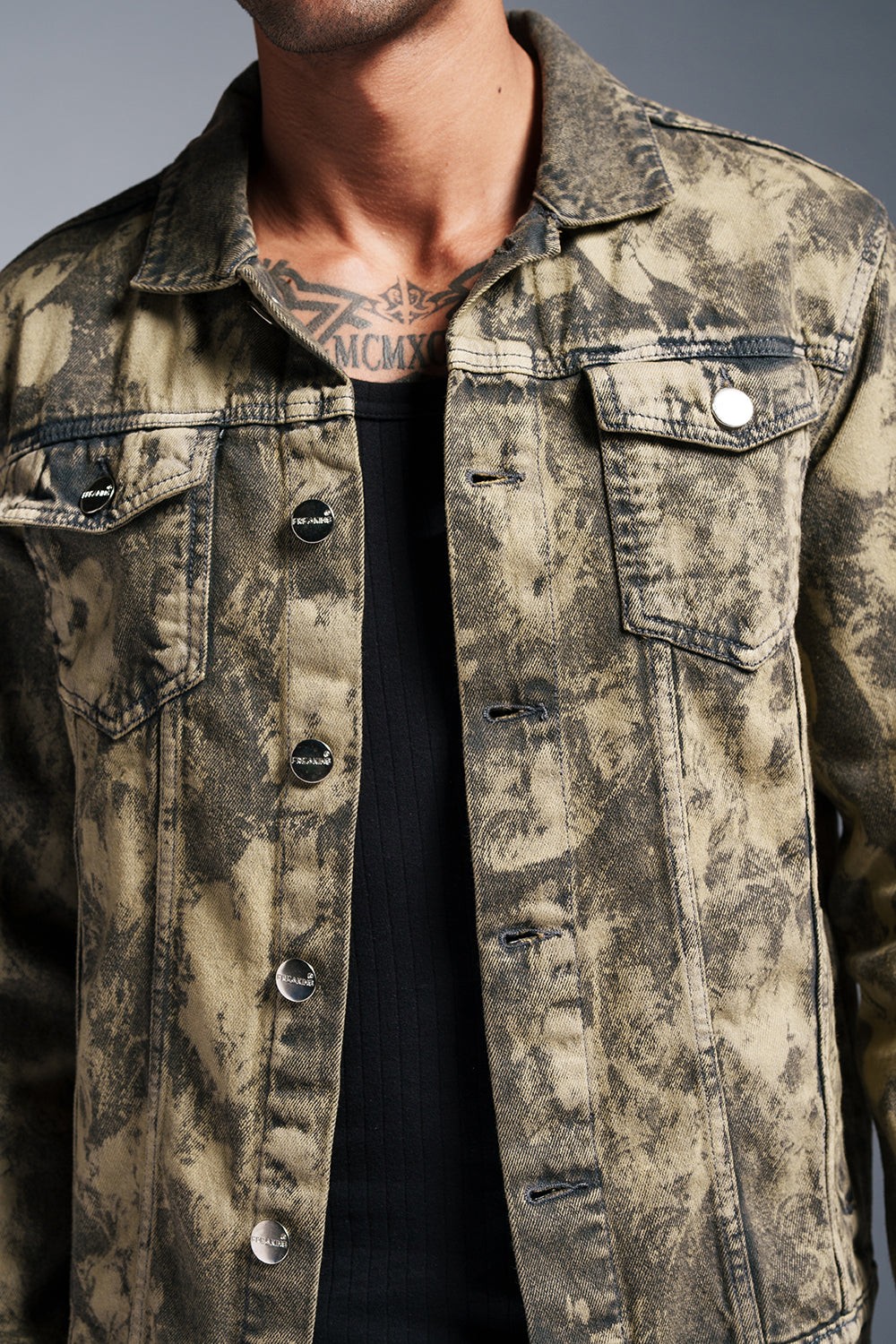 Terra Fusion Camoclipse Men's Denim Trucker Jacket