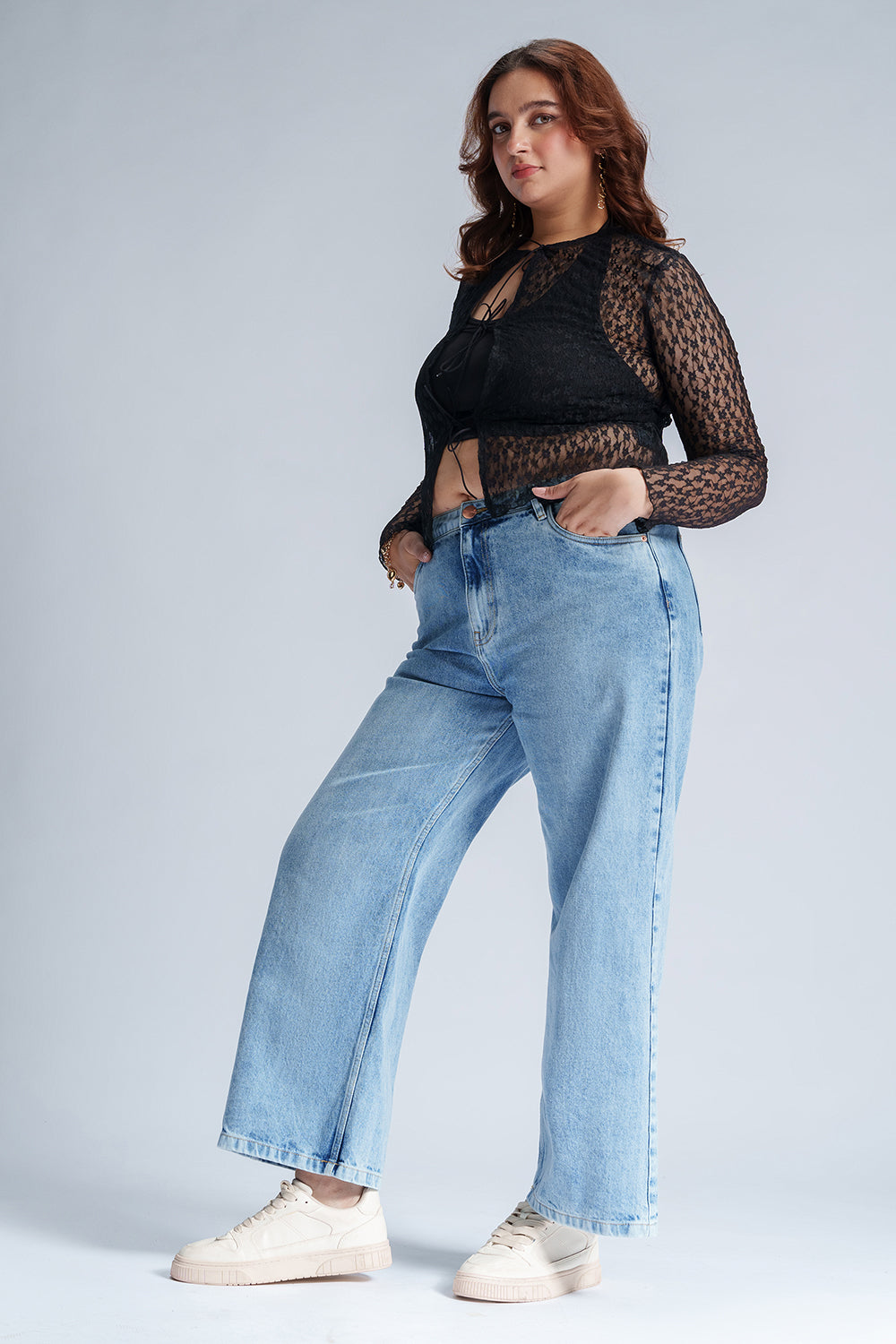 Skyward Blue Curve Straight Fit Jeans