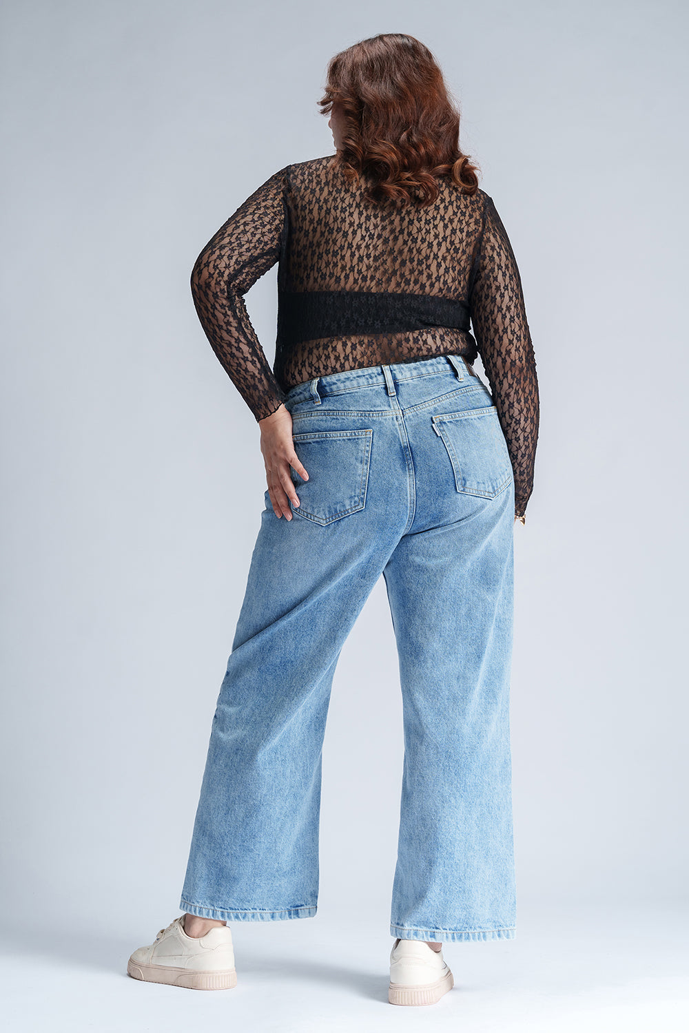 Skyward Blue Curve Straight Fit Jeans