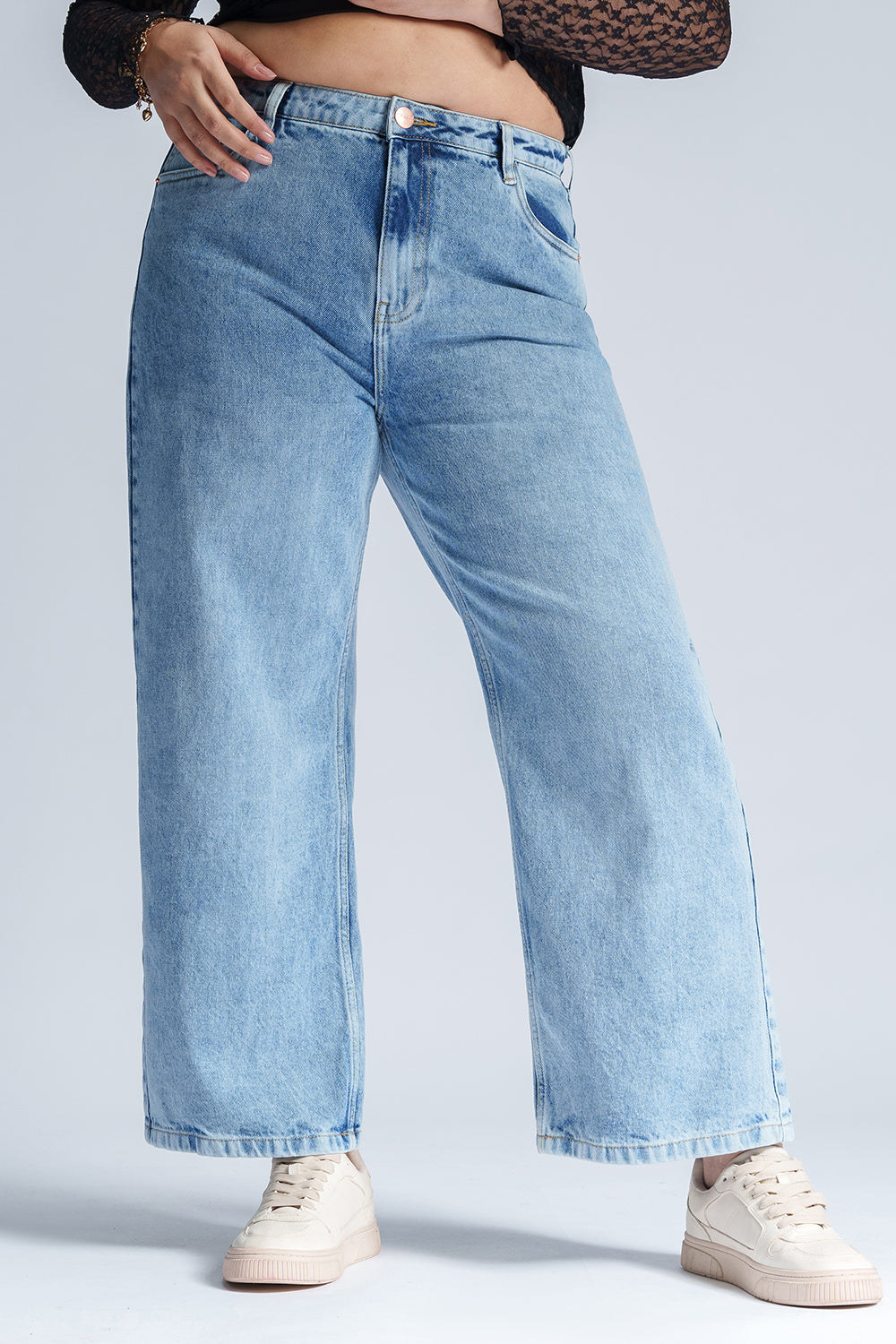 Skyward Blue Curve Straight Fit Jeans