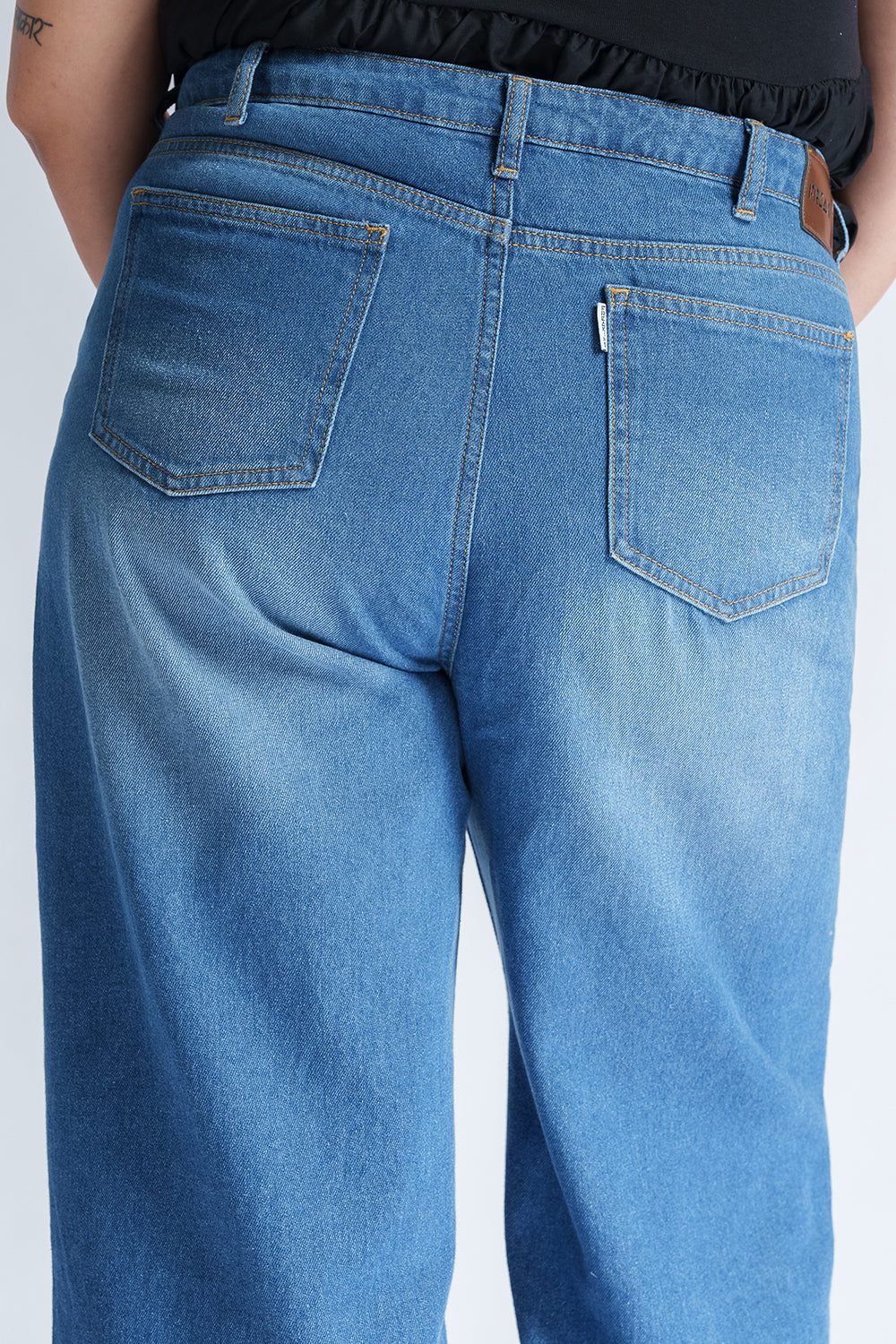 Soft Sapphire Curve Wide Leg Jeans