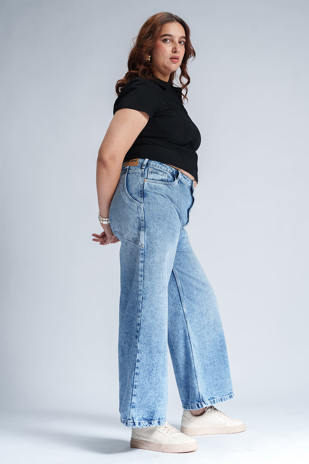 Light Azure 90's Curve Wide Flare Jeans