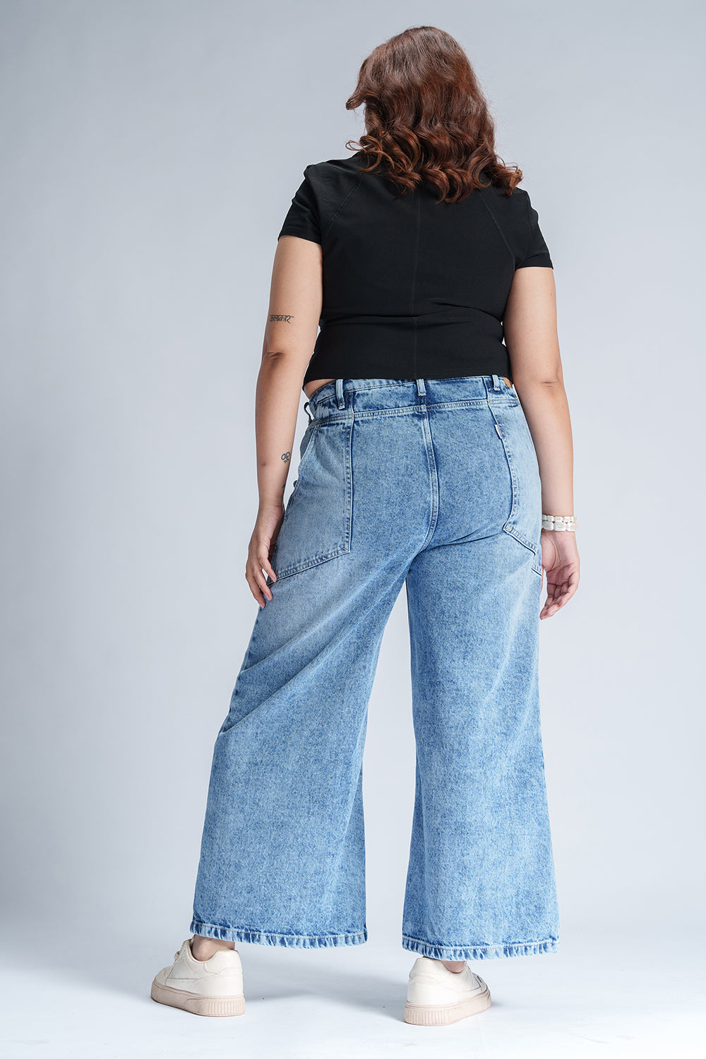 Light Azure 90's Curve Wide Flare Jeans