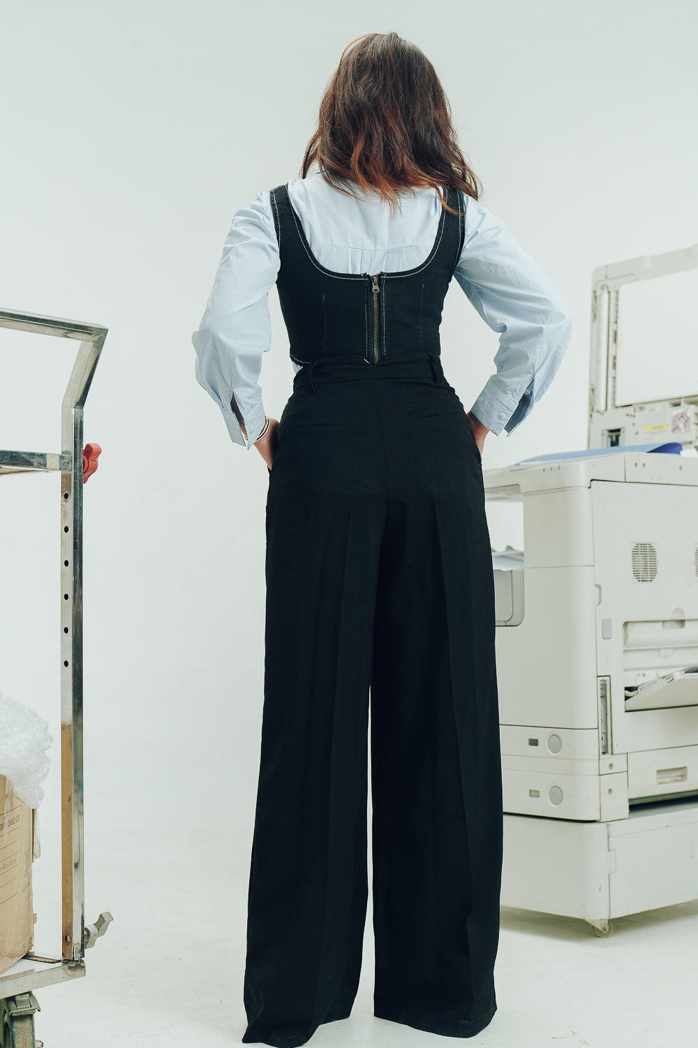 Solid Black Super Flared Korean Pants Solid Black Super Flared Korean Pants