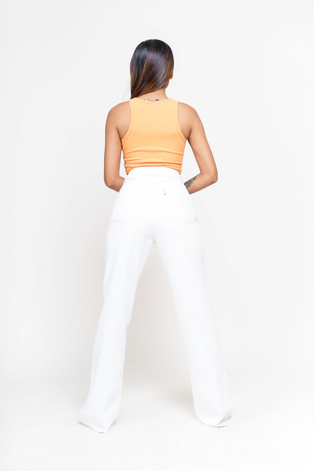 White Bootcut Jeans