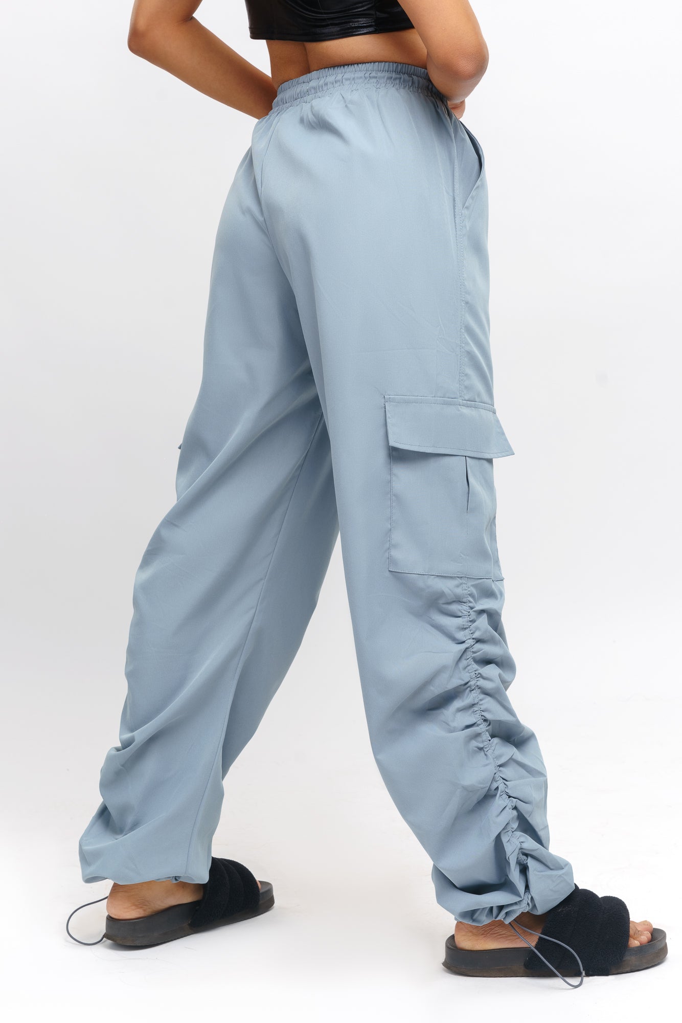 Wide-cut Sweatpants - Gray-blue - Ladies