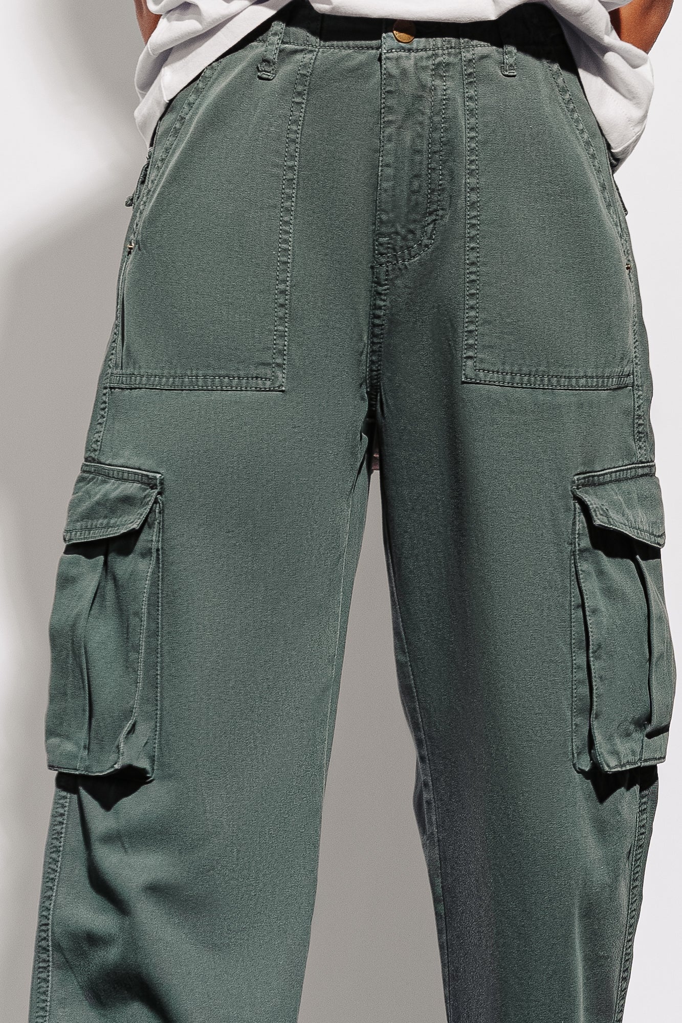 Adjustable Waist Straight-Leg Trousers at Cotton Traders