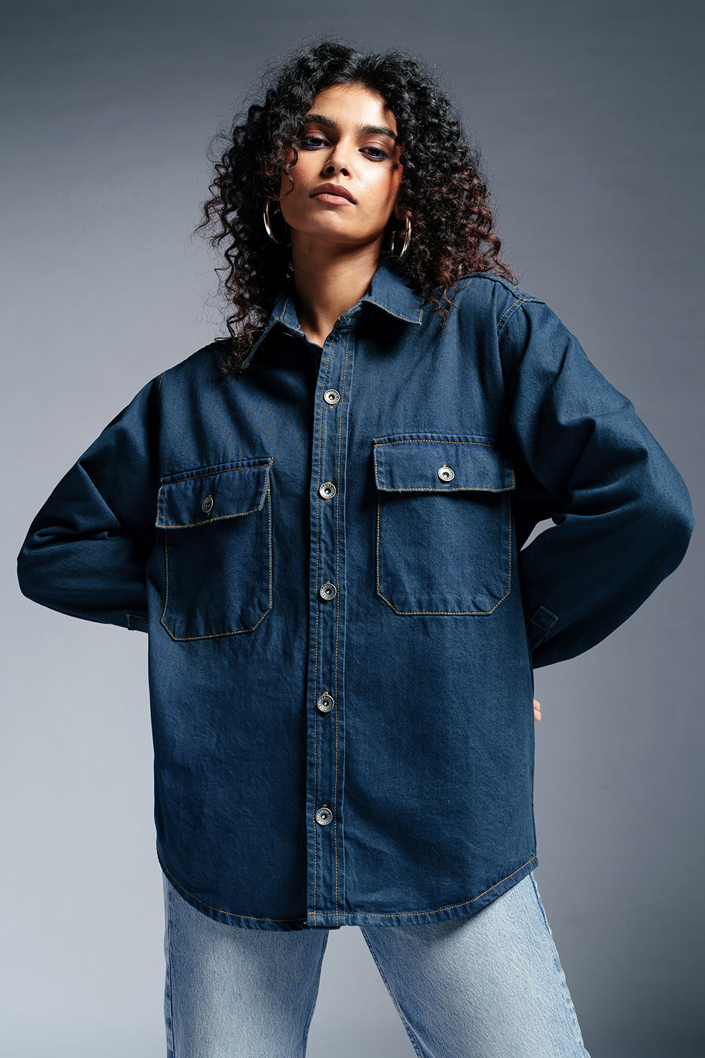 Urban Blue Women's Denim Shacket